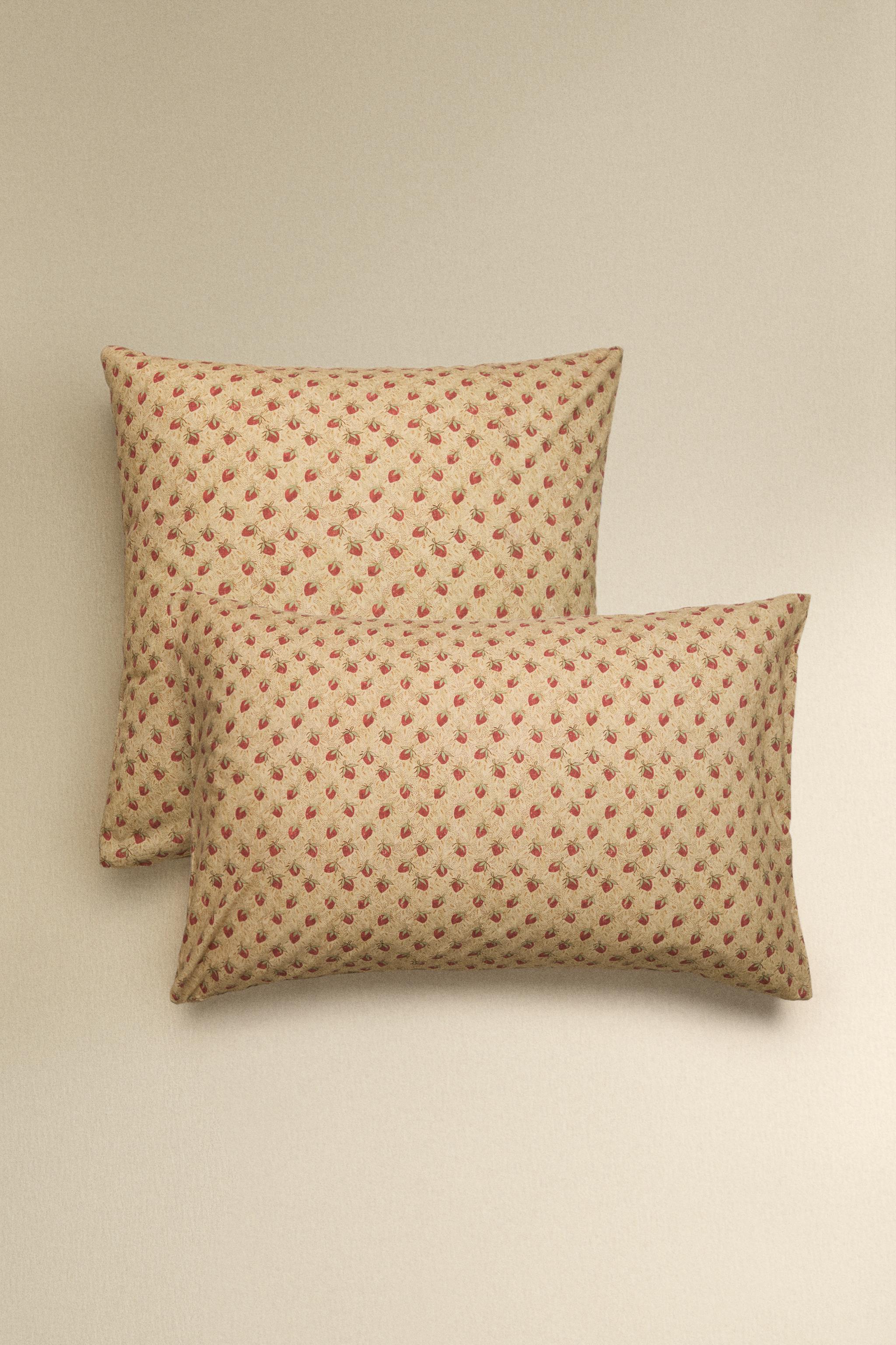 STRAWBERRY PERCALE PILLOWCASE | KATHARINE POLE